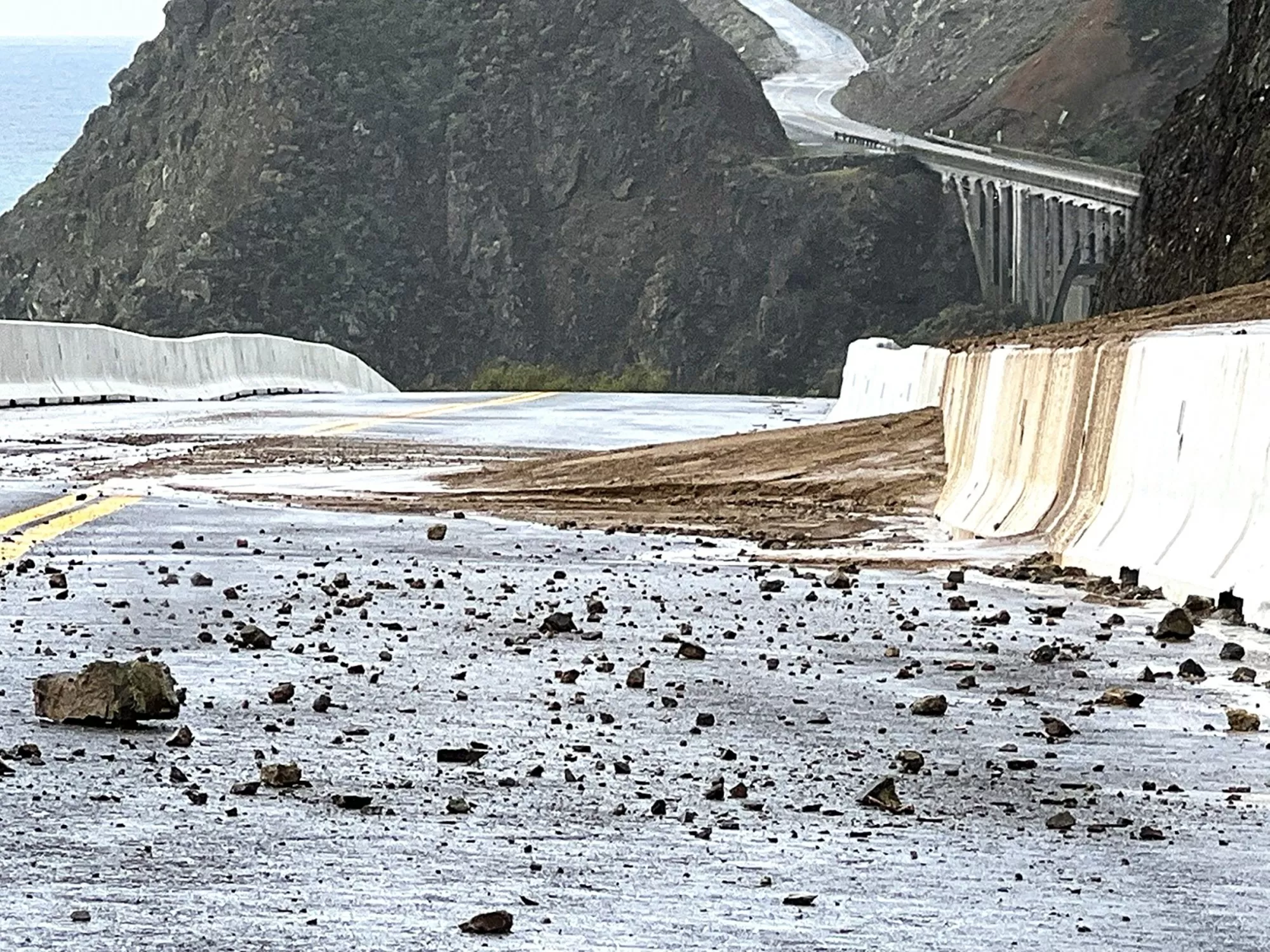 Crews in Big Sur ramp up cleanup on Highway 1 near Regent’s Slide; reopening estimate pending
