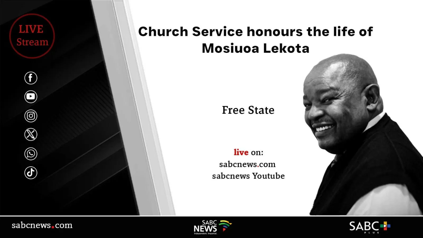 LIVE: Church service to honour Mosiuoa Lekota in Free State