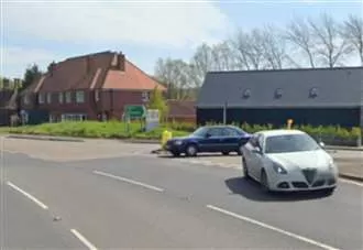 Person taken to hospital and road shut after crash at accident blackspot