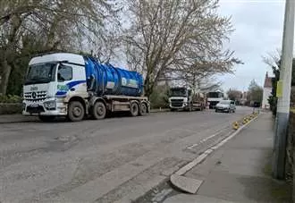 ‘We’re sorry’: Water company apologises for 24/7 tanker presence on busy road