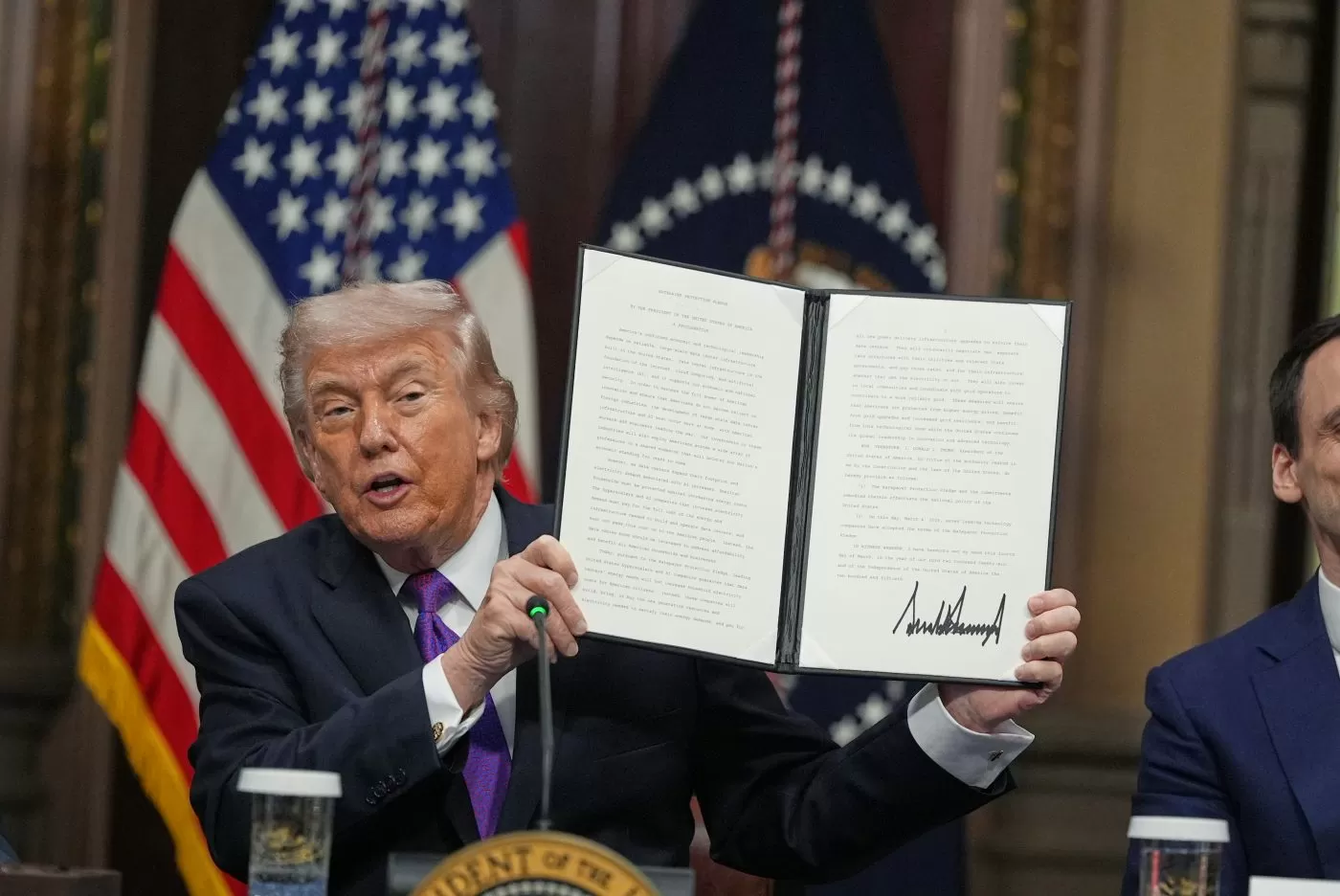 Trump signs agreement with Big Tech to cover data center electricity costs