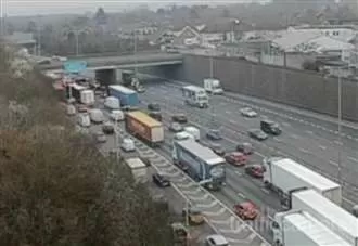 Vehicle fire on M25 causes rush hour delays