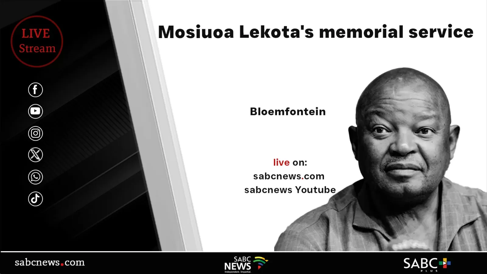 LIVE: Mosiuoa Lekota’s memorial service at the Bloemfontein City hall