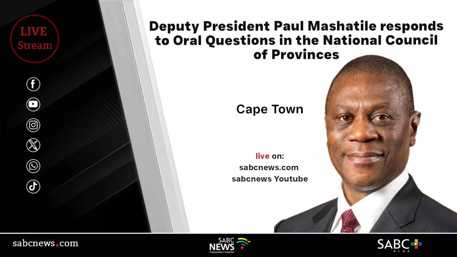 LIVE: Deputy President Mashatile responds to questions in the NCOP