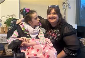 'She's trapped in her own body, but she has a wicked sense of humour'