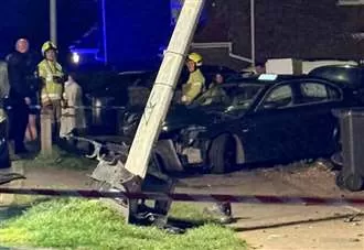Man ‘flees on foot’ after car crash