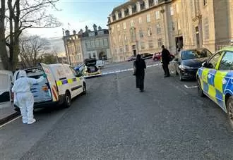 Police cordon near Kent County Council’s headquarters after double stabbing