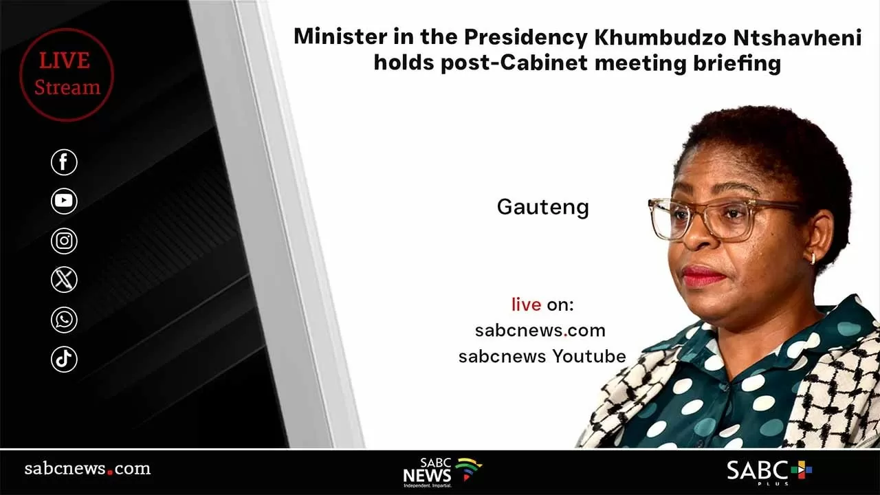 LIVE: Minister Ntshavheni briefs media on post-cabinet meeting